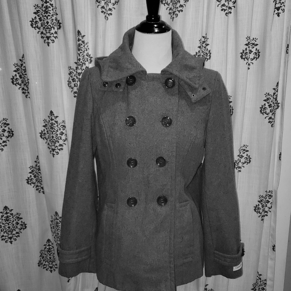 Great condition grey Calvin Klein Hooded Jacket 10 - Picture 2 of 8